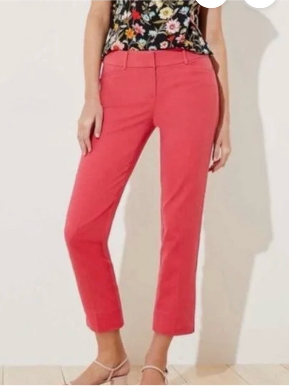 Women's Coral Straight-Leg Cropped Pants NWT